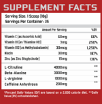 AGRESSIVE PUMP 350 GR 35 SERV- SUPREME NUTRITION - Imagen 2