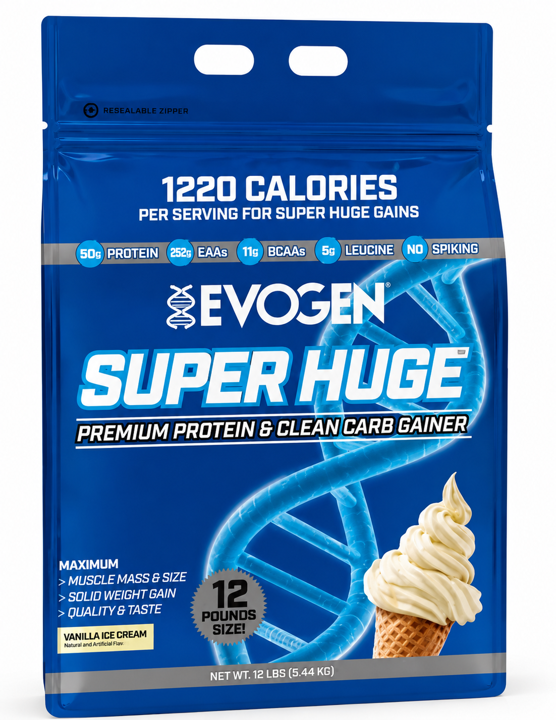 Super Huge Gainer 5 kg - Evogen (Vainilla Ice Cream)